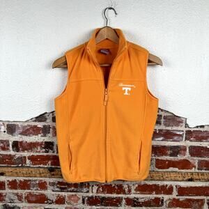 Vintage Tennessee Vols Jacket Small Orange Fleece Zip Up Vest Embroidered NCAA